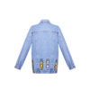 Denim jacket with embroidered applique