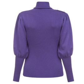 Volume sleeves violet sweater