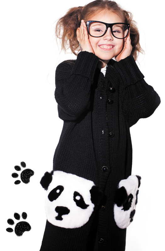 “Panda cardigan” Kids