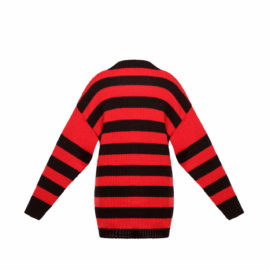 Sweater with red stripes