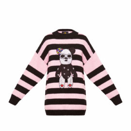 Sweater with pink stripes