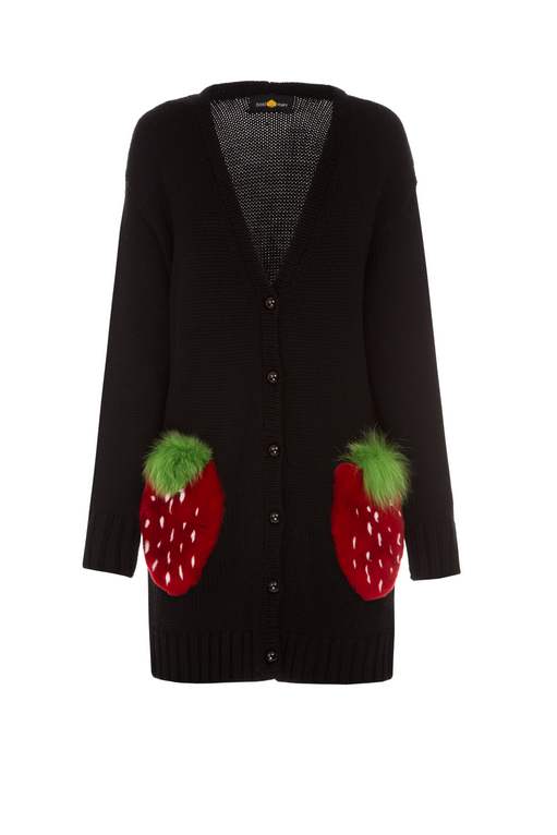 Strawberry short black cardigan