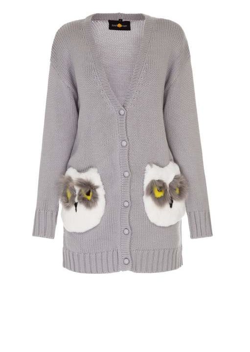 “Owls” short cardigan