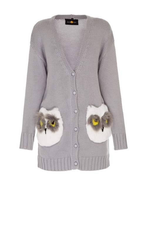 “Owls” short cardigan