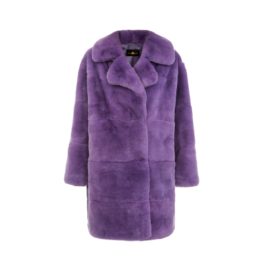 Violet rex fur coat
