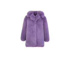 Lilac arctic fox fur coat