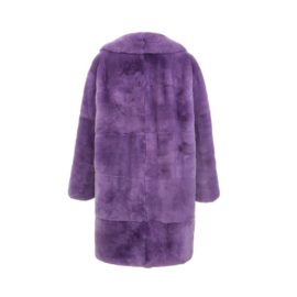 Violet rex fur coat