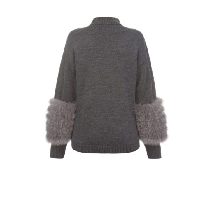 Grey artic fox sweater