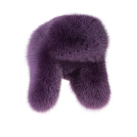 Violet fur hat