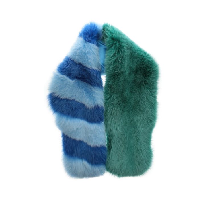 Artic fox fur stripped scarf