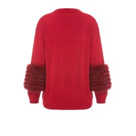 Red artic fox sweater
