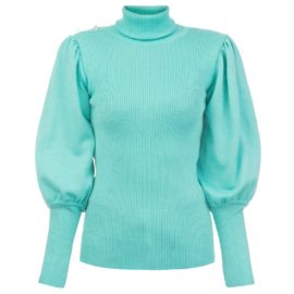 Volume sleeves mint sweater