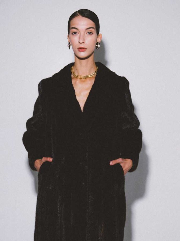 Upcycled Vintage Classic Style Mink Fur Coat