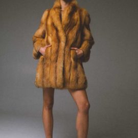 Upcycled Vintage Beige Fox Fur Coat